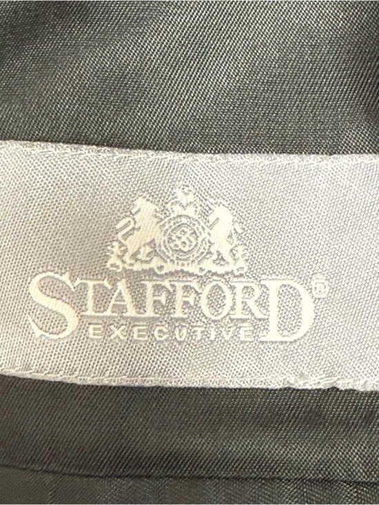 Stafford Executive Gray Blazer 44S Wool Blend Sport Coat Classic Mens - Picture 10 of 13